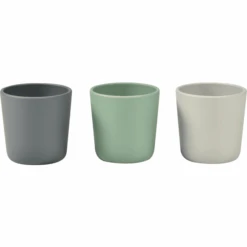 BEABA® Silikonbecher Im 3er-Set, Grau/salbeigrün/velvet Grau
