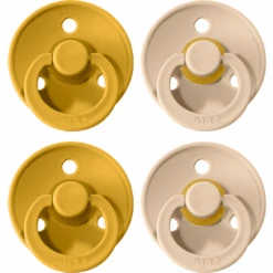 BIBS® Schnuller Colour Mustard / Vanilla 0-6 Monate, 4 Stk.