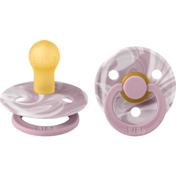 BIBS® Schnuller Colour Tie Dye - Heather & White 0-6 Monate, 2 Stk. 1 BIBS® Schnuller Colour Tie Dye - Heather & White 0-6 Monate, 2 Stk.