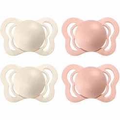 BIBS® Schnuller Couture Ivory / Blush Latex 0-6 Monate, 4 Stk.