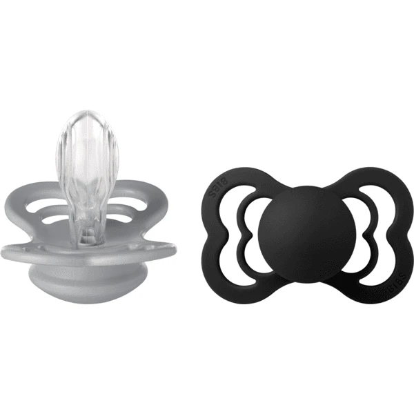BIBS® Schnuller Supreme Cloud/Black Silikon 6-36 Monate, 2 Stk. 1 BIBS® Schnuller Supreme Cloud/Black Silikon 6-36 Monate, 2 Stk.