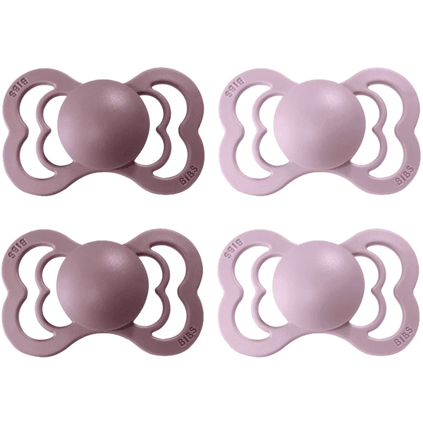 BIBS® Schnuller Supreme Dusky Lilac / Heather Latex 6-36 Monate, 4 Stk. 1 BIBS® Schnuller Supreme Dusky Lilac / Heather Latex 6-36 Monate, 4 Stk.