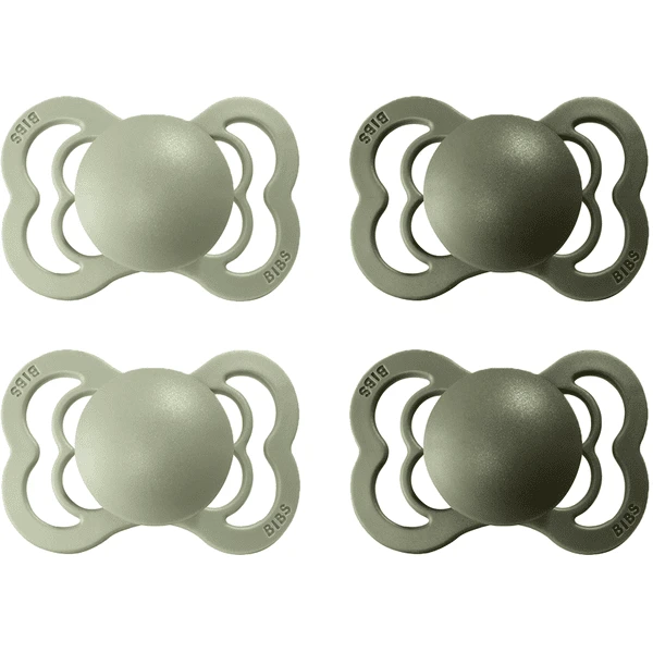 BIBS® Schnuller Supreme Sage / Hunter Green Silikon 0-6 Monate, 4 Stk. 1 BIBS® Schnuller Supreme Sage / Hunter Green Silikon 0-6 Monate, 4 Stk.
