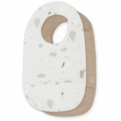 Cam Cam Copenhagen Cam Cam® COPENHAGEN Poly-Lätzchen Mit Tasche 2er Pack Dreamland Braun