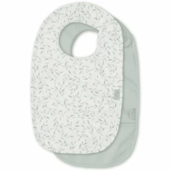 Cam Cam Copenhagen Cam Cam® COPENHAGEN Poly-Lätzchen Mit Tasche 2er Pack Green Leaves Hellgrün