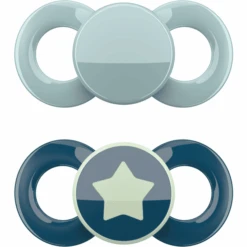 Dentistar Schnuller Day & Night Set, Sterne & Dunkelblau 0-6 Monate