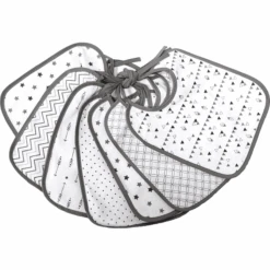 HÜTTE & CO Lätzchen 7er-Pack Grau