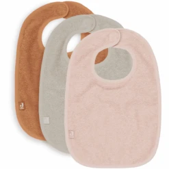 Jollein Frottee Lätzchen 3er-Pack Pink/nougat/caramel
