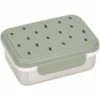LÄSSIG Brotdose Aus Edelstahl, Happy Prints Light Olive