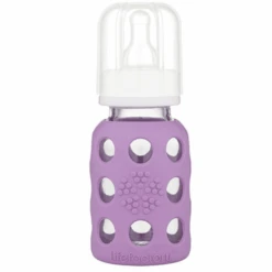 Lifefactory Babyflasche Aus Glas In Lavender 120 Ml