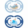 MAM Schnuller Perfect Silikon, 16+ Monate, 2 Stk., Wal/Elefant