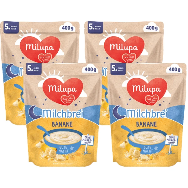 Milupa Milchbrei Banane Gute Nacht 4 X 400 G Ab Dem 5. Monat 1 Milupa Milchbrei Banane Gute Nacht 4 X 400 G Ab Dem 5. Monat