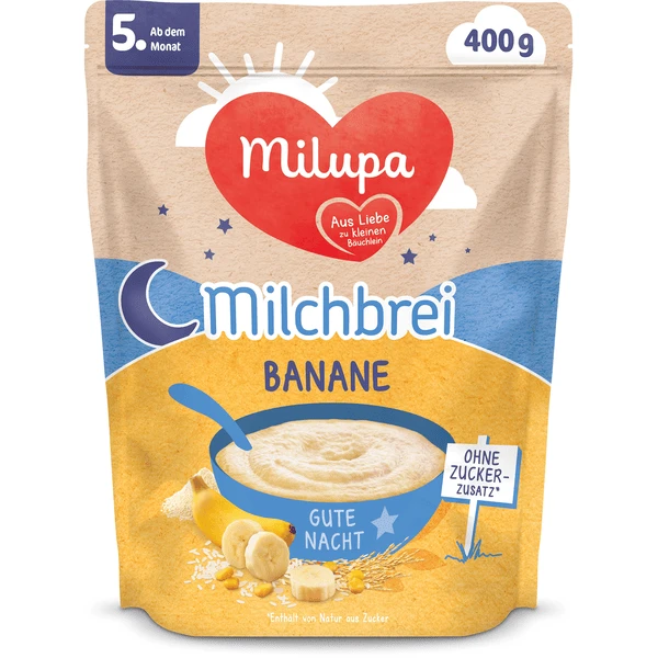 Milupa Milchbrei Banane Gute Nacht 400 G Ab Dem 5. Monat 1 Milupa Milchbrei Banane Gute Nacht 400 G Ab Dem 5. Monat