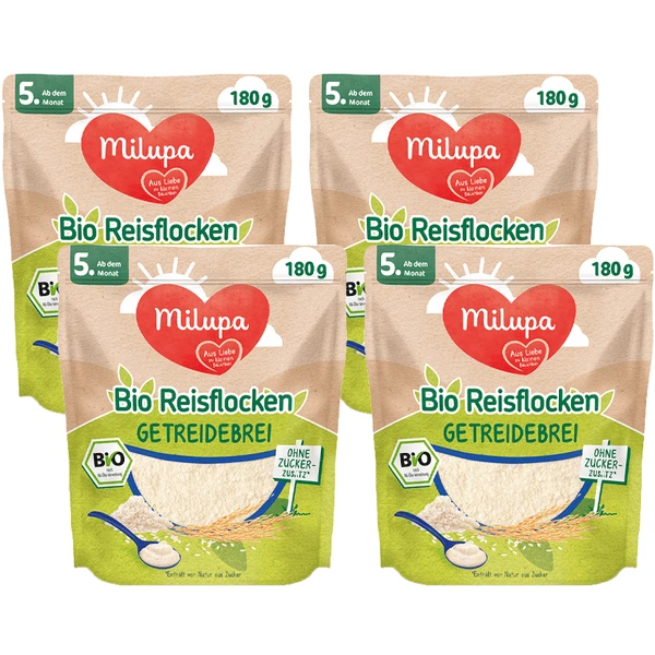 Milupa Reisflocken Bio Getreidebrei 4 X 180 G Nach Dem 4. Monat 1 Milupa Reisflocken Bio Getreidebrei 4 X 180 G Nach Dem 4. Monat