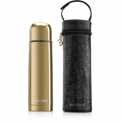 Miniland Deluxe Thermos Thermosflasche Mit Isoliertasche Gold 500ml