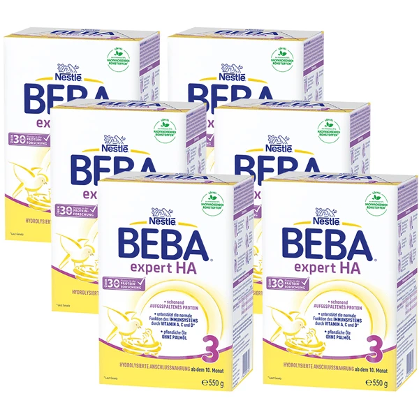 Nestlé Anfangsnahrung BEBA EXPERT HA 3 6x 550 G Ab Dem 10. Monat 1 Nestlé Anfangsnahrung BEBA EXPERT HA 3 6x 550 G Ab Dem 10. Monat