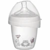 Nip First Moments Weithalsflasche PP 150 Ml Inkl. Weithalstrinksauger Rund Mit Anti Kolik Ventil, Silikon, Saugloch S (langsamer Trinkfluss) Frosch