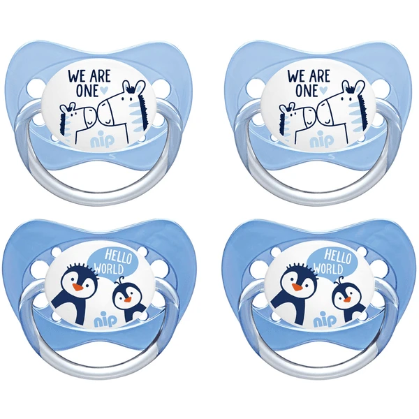 Nip® Schnuller Family Gr. 2 Silikon Pinguin Und Zebra 4 Stück 1 Nip® Schnuller Family Gr. 2 Silikon Pinguin Und Zebra 4 Stück