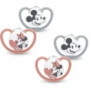 NUK Schnuller Space Disney "Mickey" 0-6 Monate 4 Stk. In Grau/rot
