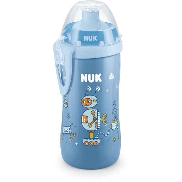 NUK Trinkflasche Junior Cup 300 Ml, Roboter Blau 1 NUK Trinkflasche Junior Cup 300 Ml, Roboter Blau