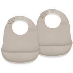 Nuuroo Lätzchen Silikon Tex 2 Stück, Cobblestone