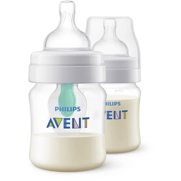 Philips Avent Anti-Kolik Flasche SCF810/24 Inkl. AirFree-Ventil, 125ml, 2 Stück, Transparent 1 Philips Avent Anti-Kolik Flasche SCF810/24 Inkl. AirFree-Ventil, 125ml, 2 Stück, Transparent
