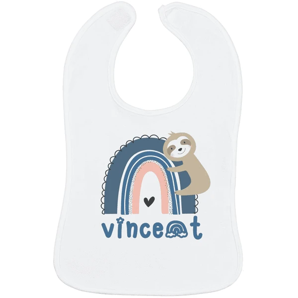 Schnullireich Baby Lätzchen Mit Namen Blauer Regenbogen Weiß 1 Schnullireich Baby Lätzchen Mit Namen Blauer Regenbogen Weiß