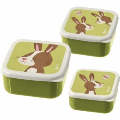 Sigikid® Snackboxen 3er Set Hase Forest