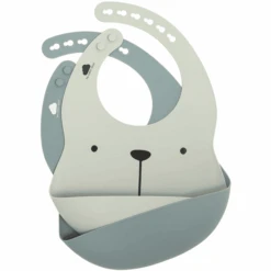 The Cotton Cloud Lätzchen Lili Der Bär Aus Silikon, Ocean/Iceberg