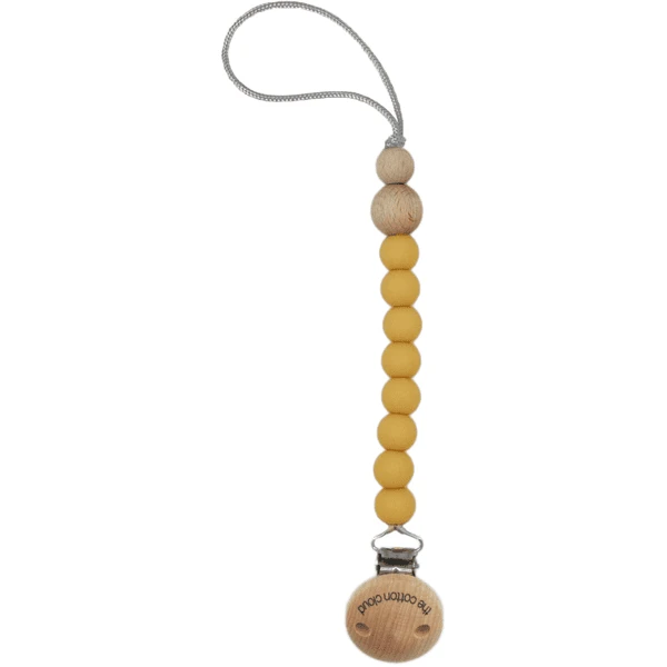 The Cotton Cloud Schnullerkette Aus Silikon Round Mustard 1 The Cotton Cloud Schnullerkette Aus Silikon Round Mustard