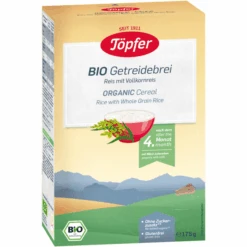 Töpfer Bio Getreidebrei Reis Mit Vollkornreis 175 G Nach Dem 4. Monat