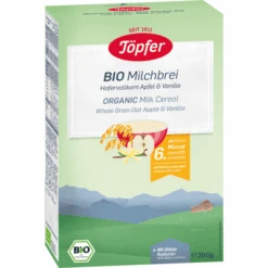 Töpfer Bio-Milchbrei Hafervollkorn Apfel & Vanille 200 G Ab Dem 6. Monat