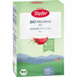 Töpfer Bio Milchbrei Reis 200 G Nach Dem 4. Monat