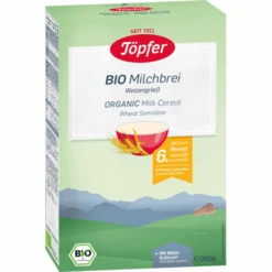 Töpfer Bio Milchbrei Weizengrieß 200 G Nach Dem 6. Monat