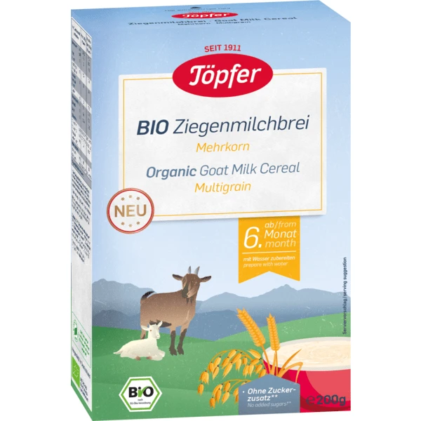 Töpfer Bio-Ziegenmilchbrei Mehrkorn 200 G Ab Dem 6. Monat 1 Töpfer Bio-Ziegenmilchbrei Mehrkorn 200 G Ab Dem 6. Monat